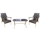 Jaques Andet Pair of Chairs with Table