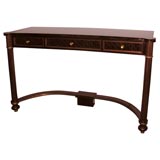 Rare Rosewood, Mahogany and Lacquer Console By Jules Leleu