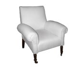 Pair of Roll Arm upholsterd Chairs