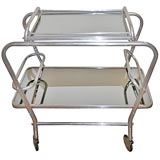 An Art Deco bar cart
