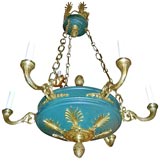 decorative French bronze chandelier in empire style