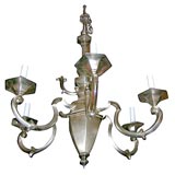 Nickel plated bronze chandelier