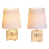 A Pair of Samuel Marx Glass Table Lamps