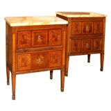 Antique Pair of Italian marquetry commodes
