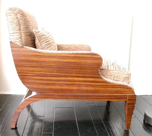 Wood Pair of Modernist  Lounge Chairs