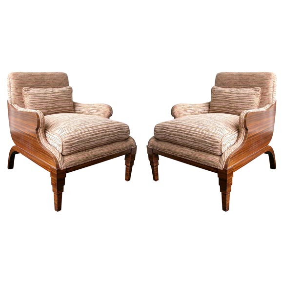Pair of Modernist  Lounge Chairs