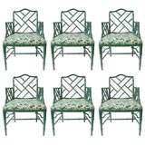 Set of 6 Chippendale Arm Chairs