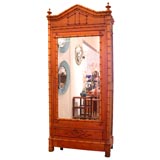 Used French Faux Bamboo Armoire