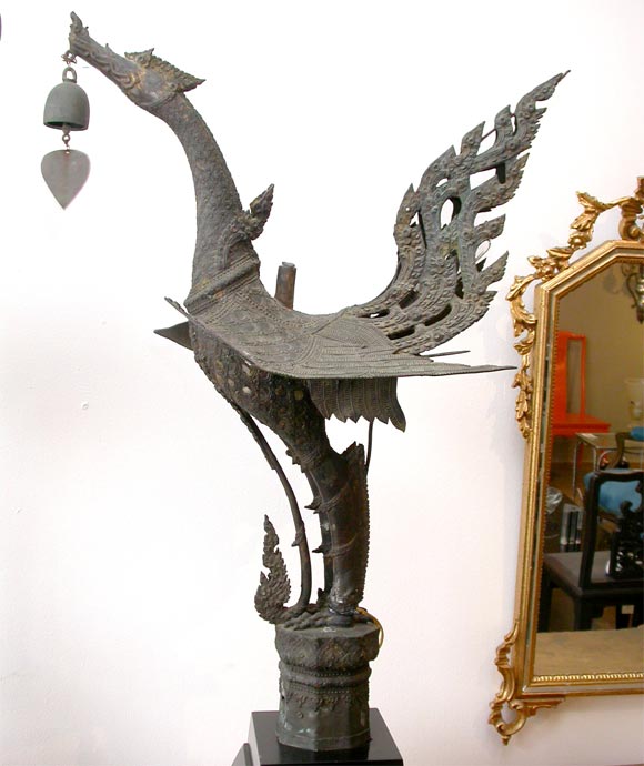 19th Century Pair of Tony Duquette Bronze Birds Mounted as Sconces