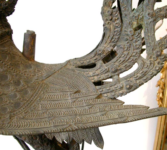Pair of Tony Duquette Bronze Birds Mounted as Sconces 4