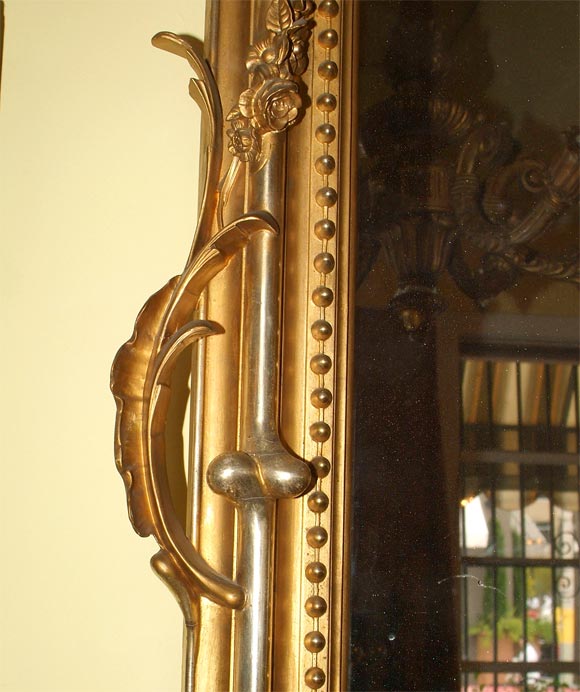 Swedish Pair of Grand Scale Giltwood Mirrors For Sale