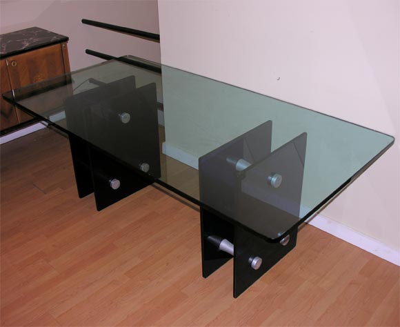 Rare Pittsburgh Plate Glass Dining Table