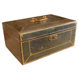 English Leather Document Box, Circa 1810