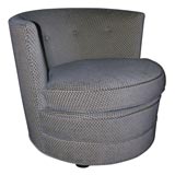Low Barrel Chair with Tufted Back circa 1940