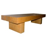 Elliot Noyes solid oak bench, made for a house in New Canaan, CT