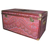Handsome Trunk/Coffee Table Made From an Antique Paisley