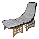 Bamboo Chair and Ottoma