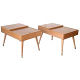 Pair of Brown Saltman End Tables