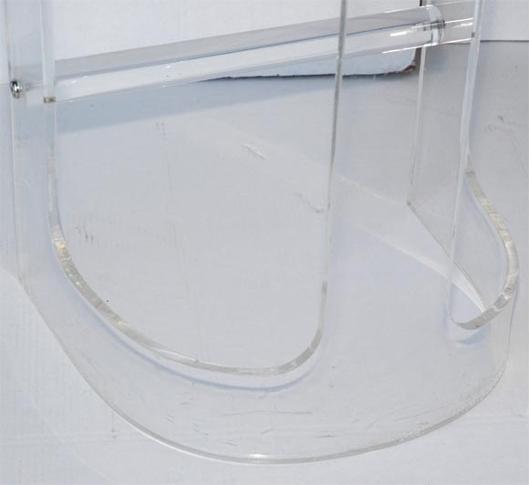 Pair of Lucite Barstools (Attr Charles Hollis Jones) For Sale 3