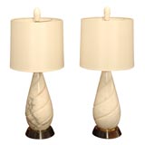 Italian Marble Spiral Teardrop Lamps