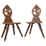 Antique Pr Hall or Spinning Chairs