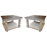 Silver Leafed Lotus Form Endtables