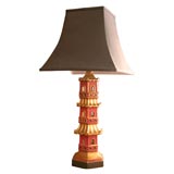 Carved Chinese Pagoda Lamp