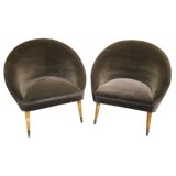Great Pair of Spoon Low Chairs - Attr Gio Ponti