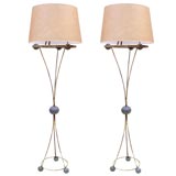 Antique Pair of  19th Century French Jardiniere Lamps