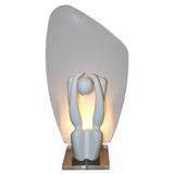 Art Moderne lamp on lucite base