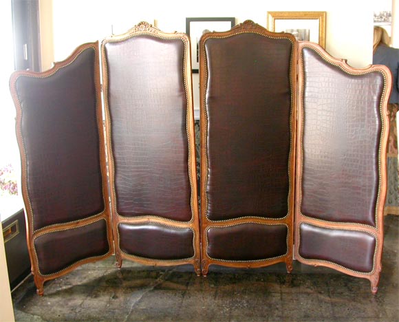 Italian Four Paneled Screen