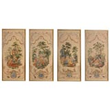 Four Chinoiserie Panels