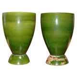 Terracotta pair of jars