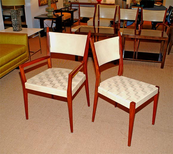 TEN Paul McCobb Leather Strapped Dining Chairs