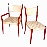 TEN Paul McCobb Leather Strapped Dining Chairs