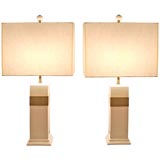 Billy Haines White Porcelain Table Lamps