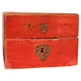 Antique Red chinoiserie box