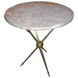 Brass and marble occasional table