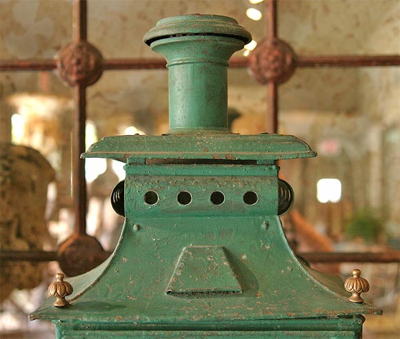 Metal French Tole Lantern For Sale
