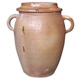 Vintage Terra-cotta Salt Pot with Cover