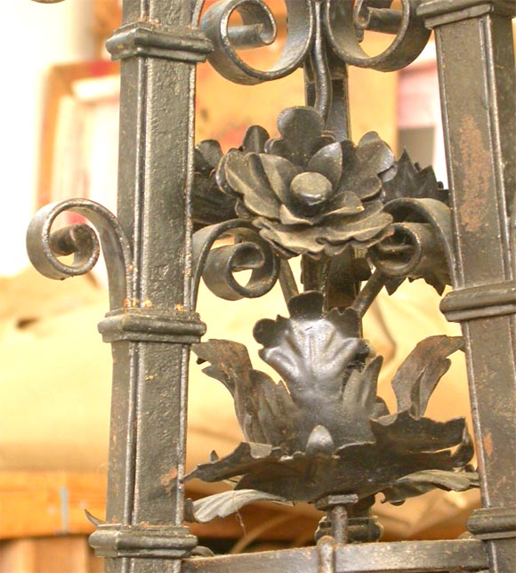 C.1900 Pair of Tall Wrought Iron Plant Stands 2