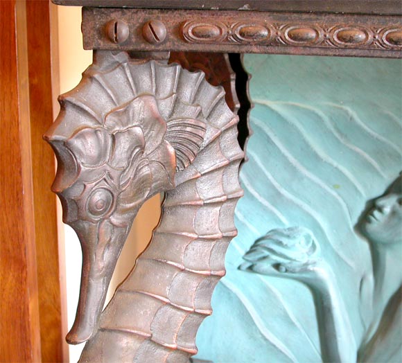 American Bronzed Seahorse Aquarium by Jewel Co. Chicago c. 1926