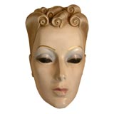 3 ft. Art Deco Sculptural Woman's Face  Max Factor - Hollywood