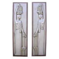 Pair of Wall Plaques from 1933 Worlds Fair Chicago 10