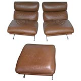 A Pair of Kipp Stewart Chairs + Ottoman