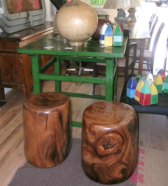Solid Ancient Teak Wood Side Tables