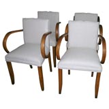 Set of 4 French Hoop Arm Bridge Chairs