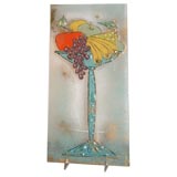Higgins Glass Panel Depicting a Fruit Compote
