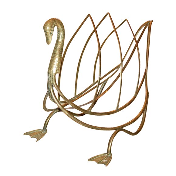 Maison Jansen Swan Form Magazine Rack