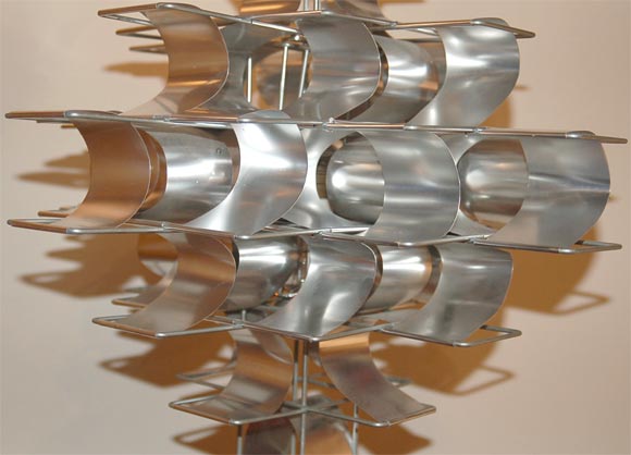 Late 20th Century Aluminium chandelier by Max Sauze